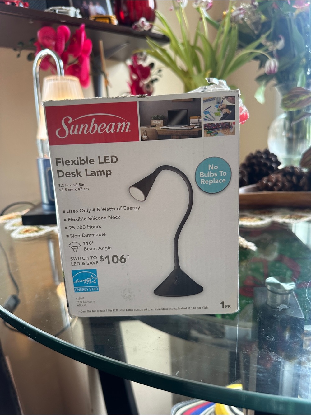 Sunbeam Black Flexible LED Desk Lamp Boxed
